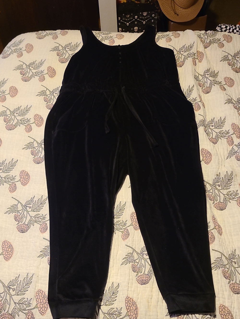 torrid Black Velour Sleeveless Jumpsuit
